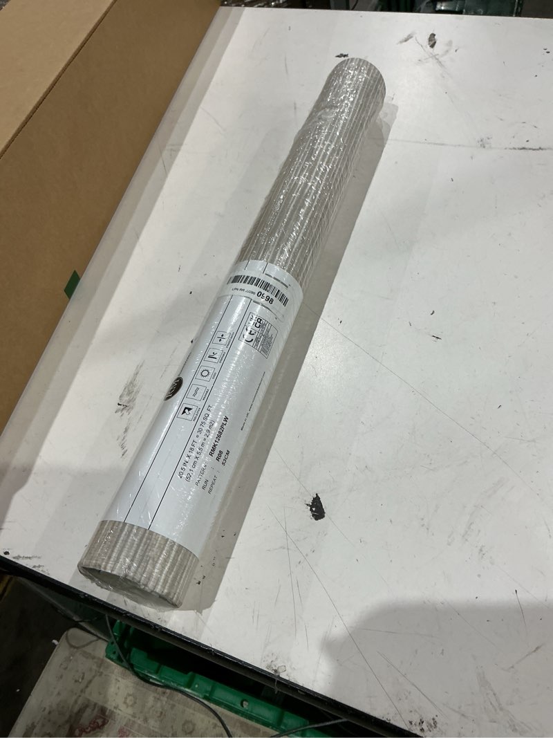 Condition photo showing Good Condition for roommates neutral dimensional grasscloth peel and stick wallpaper, rmk12682plw