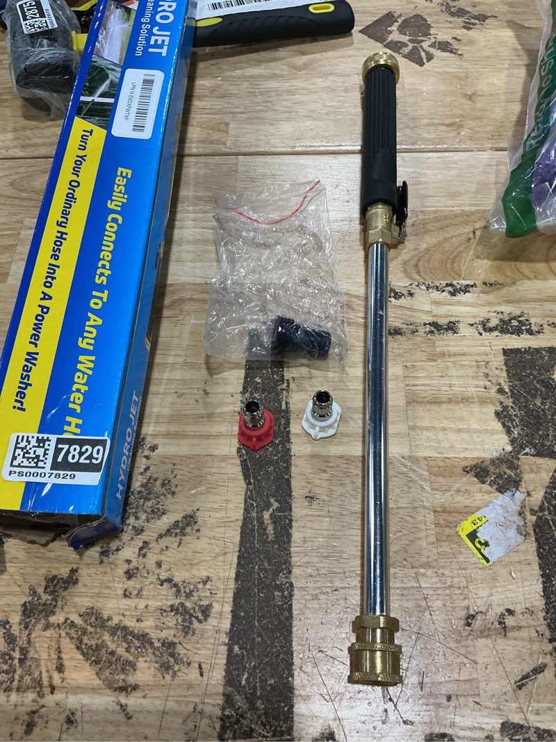 Condition photo showing Good Condition for 2026 upgraded jet nozzle power washer for garden hose, includes 2 high-pressure nozzles and quick connectors | hydro jet high pressure washer tools black 18.0 inches