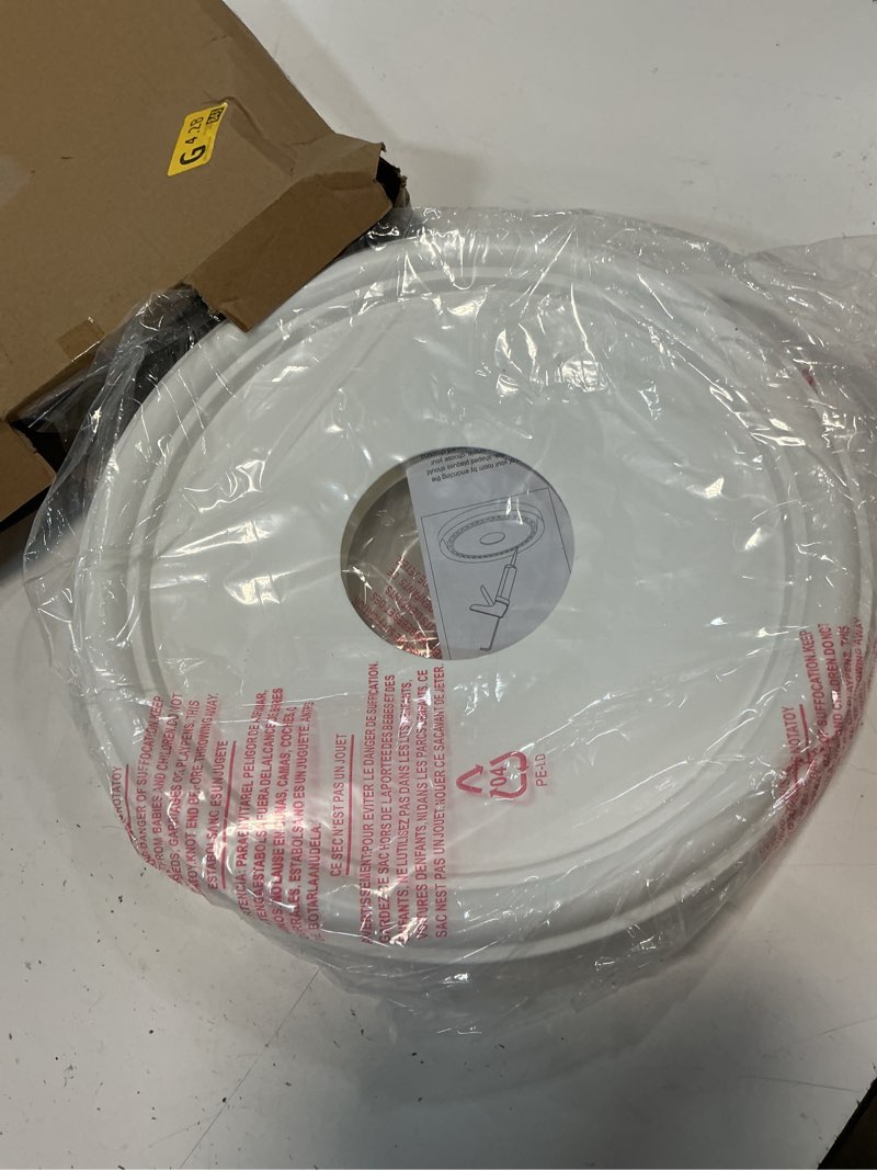 Condition photo showing New/Like New for eifhyt molded nylon ceiling medallion for light fixtures and ceiling fans 13"od x 4"id x 1-1/8"p (fits canopies up to 10-1/4") white white-13