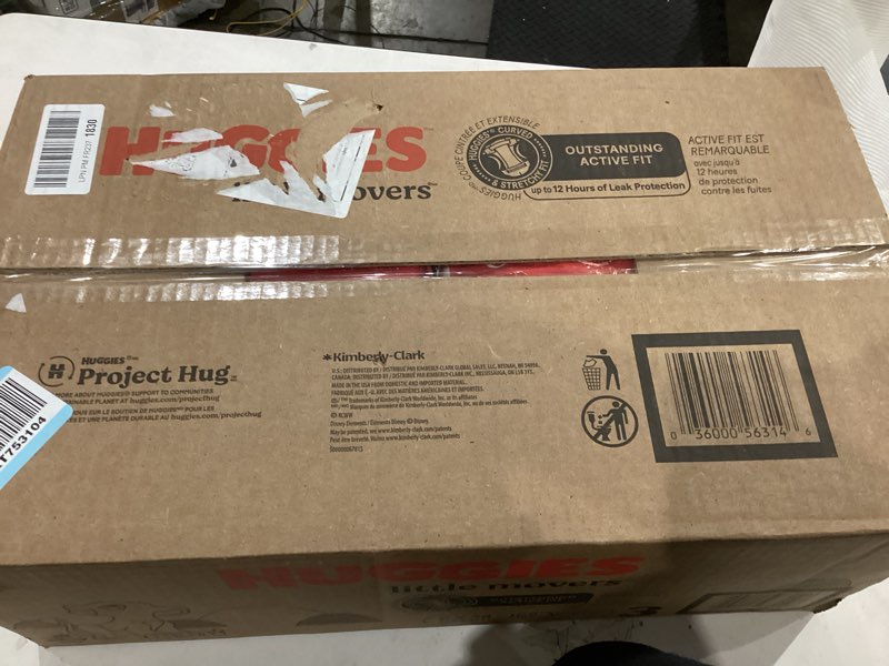 Condition photo showing New/Like New for Huggies Size 3 Diapers, Little Snugglers Baby Diapers, Size 3 (16-28 lbs), 168 Count (6 Packs of 28), Packaging May Vary Size 3 168