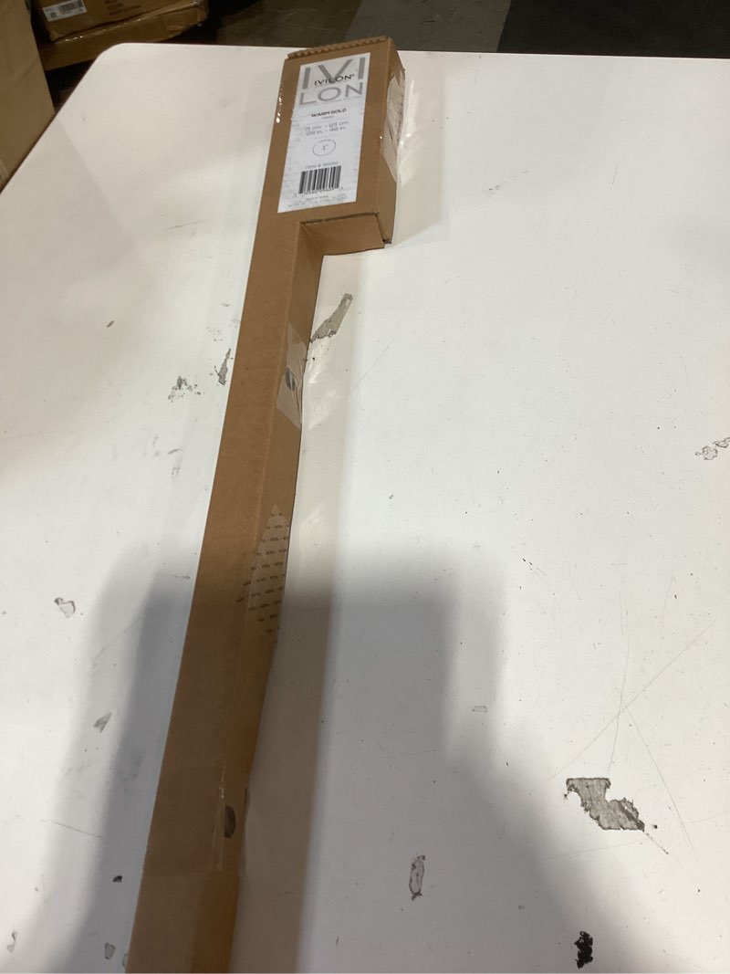 Condition photo showing New/Like New for ivilon drapery window curtain rod - end cap style design 1 inch pole. 28 to 48 inch color warm gold 28 to 48 in.
