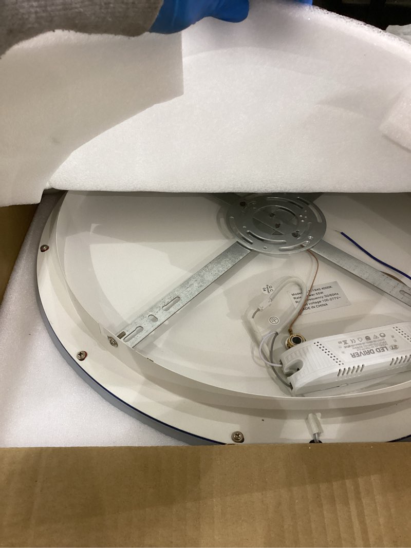 Condition photo showing As Is for Astronaut Ceiling Light Fixture 20“ Dimmable Kids Flush Mount Ceiling Lights for Bedroom LED Chandelier 3000K-6000K with Remote Children Ceiling Lamp for Kitchen,Nursery Room Astronauts Dimmable Kids Ceiling Light