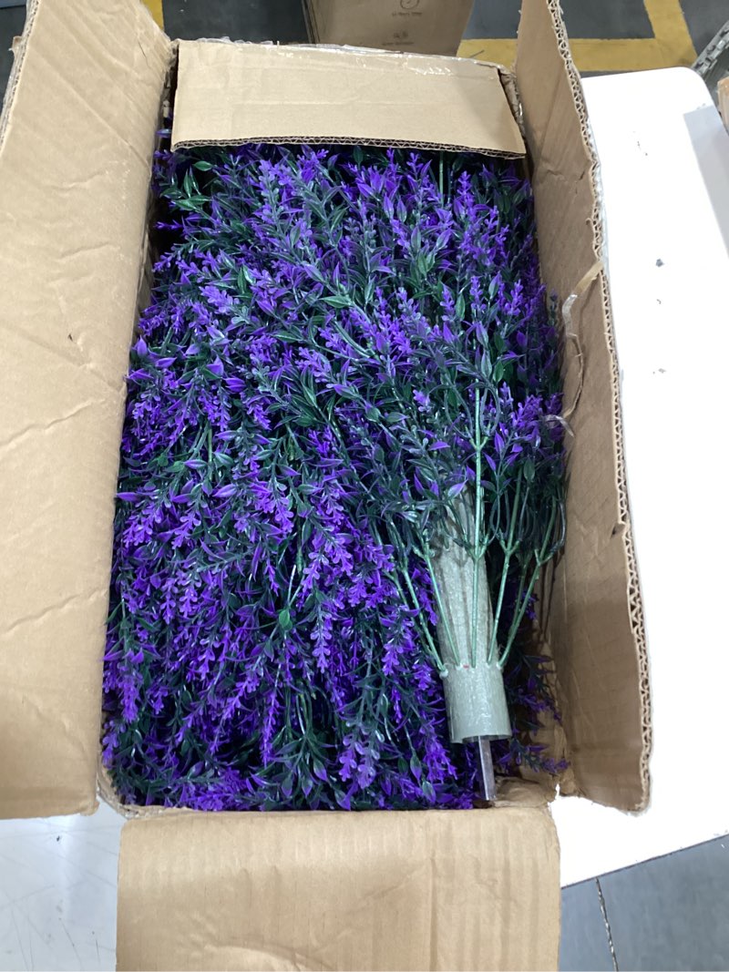 Condition photo showing Good Condition for gtidea 4ft artificial lavender topiary tree fake bushes for outdoors 2pcs | uv resistant, faux shrubs with ground spike, faux lavender plants outdoor purple tree for indoor home porch garden