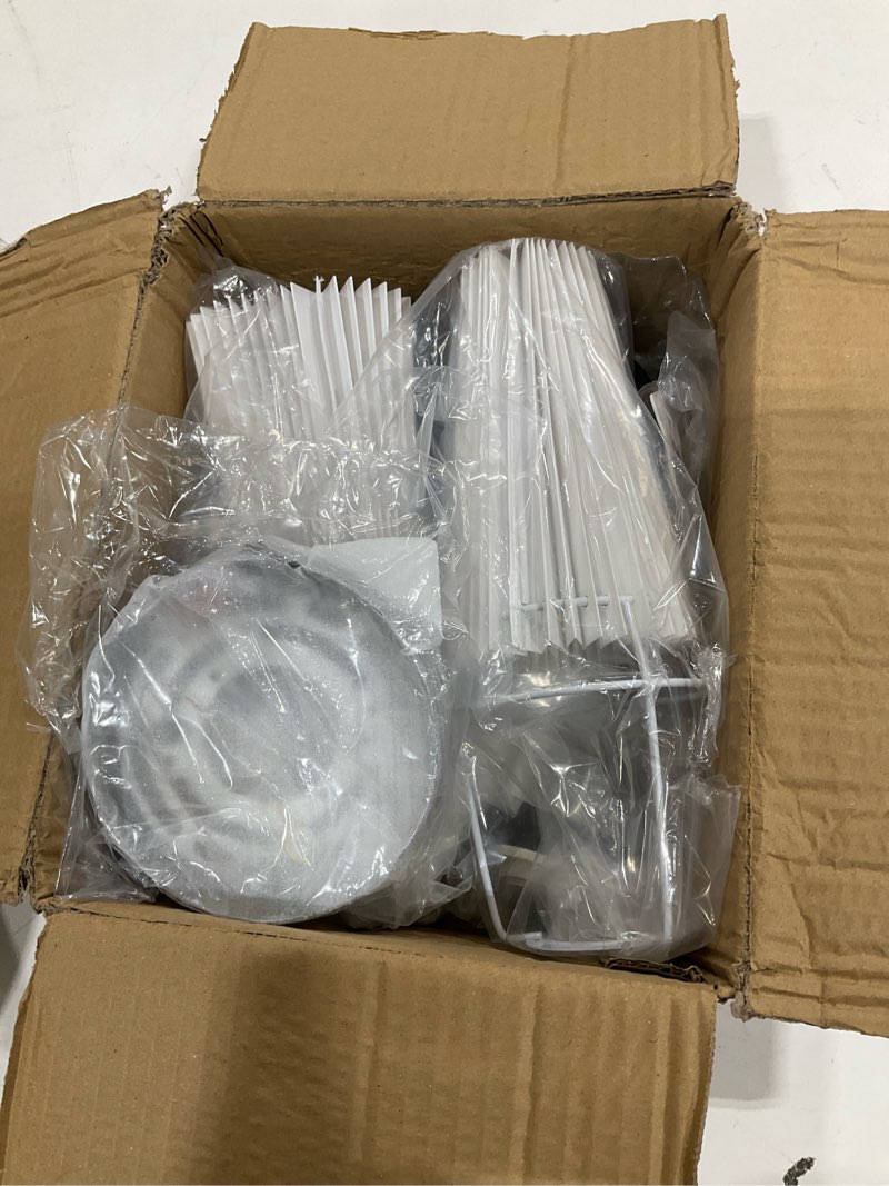 Condition photo showing New/Like New for wall sconces sets of 2, white pleated fabric lampshade, matte black wall lamp curved wall lighting bathroom dresser hardwired sconces wall decor fixture applicable to living room bedroom dining room black 14.33 inches