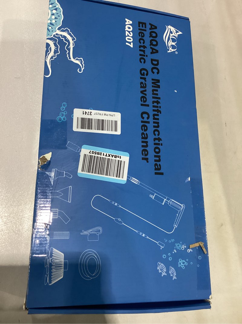 Condition photo showing As Is for AQQA Upgraded DC 18W Electric Aquarium Vacuum Gravel Cleaner, Anti-Clog Pre-Filter Design, 7-in-1 Mu
