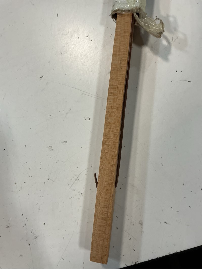 Condition photo showing New/Like New for magnetic poster hanger frame, 27x40 27x41 27x32 light wood wooden magnet canvas artwork print dowel poster hangers frames hanging kit (teak wood, 27")