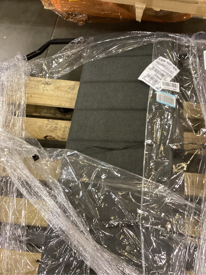 Condition photo showing As Is for Rolanstar Headboard for Queen Size Bed with Storage, 60,000 DIY Color of LED Light, Head Board with USB & Type C Port, Height Adjustable, Black Upholstered Cabeceras de Cama Comfortable Modern, Linen Queen Linen Fabric Black