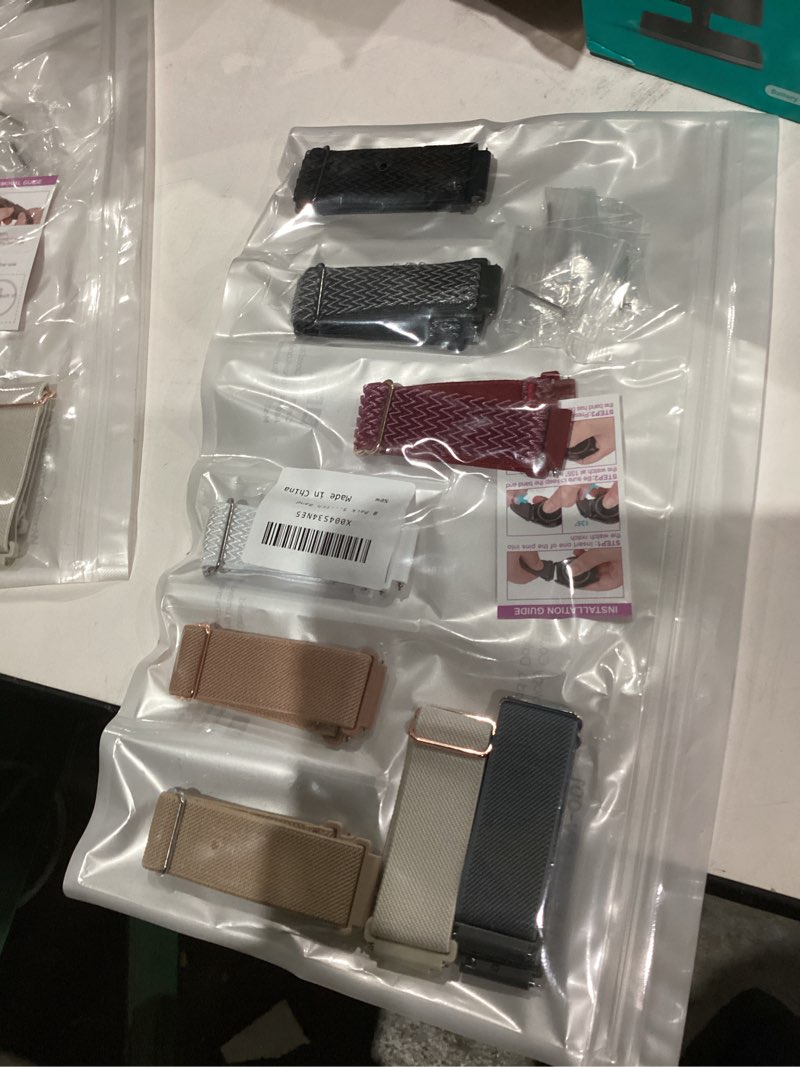 Condition photo showing New/Like New for 8 Pack Stretchy Bands Compatible with Samsung Galaxy Watch 7 6 5 4 40mm 44mm/Galaxy 5 Pro 45mm/6 4 Classic 46mm 42mm 43mm 47mm/Active 2, 20mm Nylon Elastic Watch Strap Sport Wristbands for Women Men MilkTea/Pink/Starlight/BlueGrey/Black/White/Grey/Wine 20mm