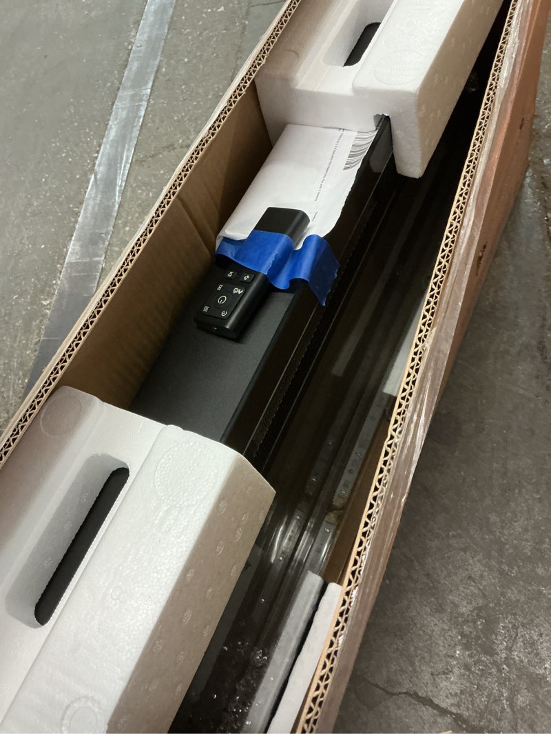 Condition photo showing As Is for Napoleon Entice 36 inch Wall Mount Recessed Linear Electric Fireplace