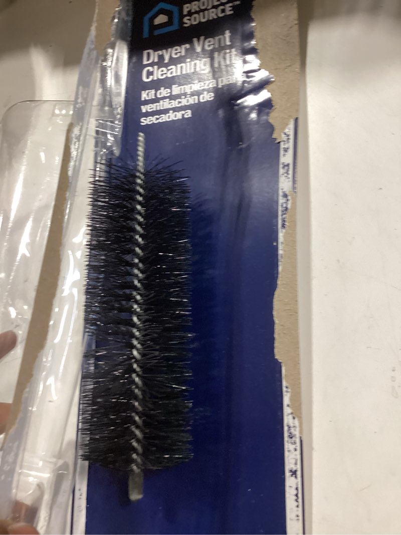 Condition photo showing As Is for project source dryer vent cleaning kit ( white ) incomplete