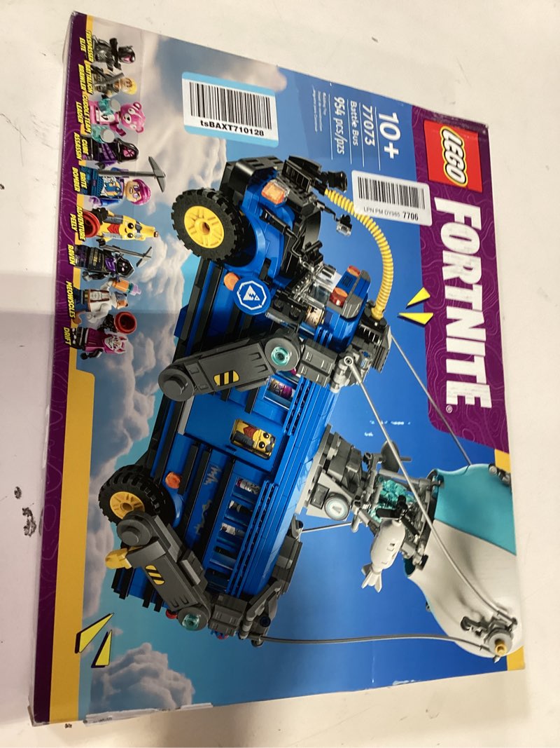 Condition photo showing New/Like New for lego fortnite battle bus building toy - collectible fortnite toy for kids, boys & girls, ages 10+ - pretend play set with 9 minifigures from video game - gift for birthdays - 77073