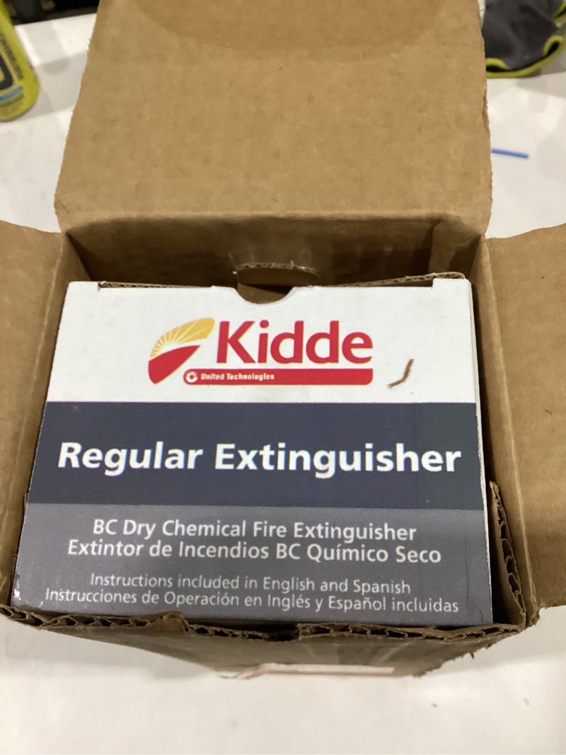 Condition photo showing As Is for Kidde Fire Extinguisher for Vehicles, Cars, Trucks, Single-Use 10BC M10G Fire Extinguisher