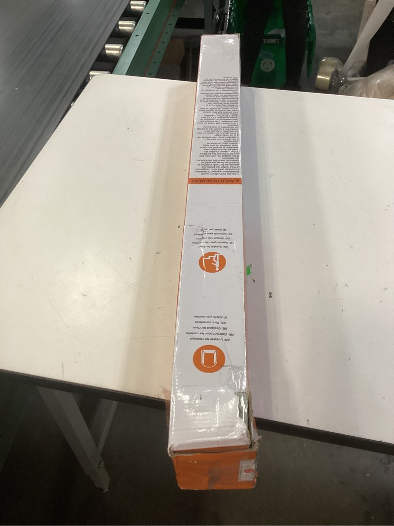 Condition photo showing New/Like New for retractable baby gate for stairs – 33” height, expands up to 55” width – safety gate for infants, toddlers, dogs & pets – easy install, secure closure, gray mesh design for indoor & outdoor use