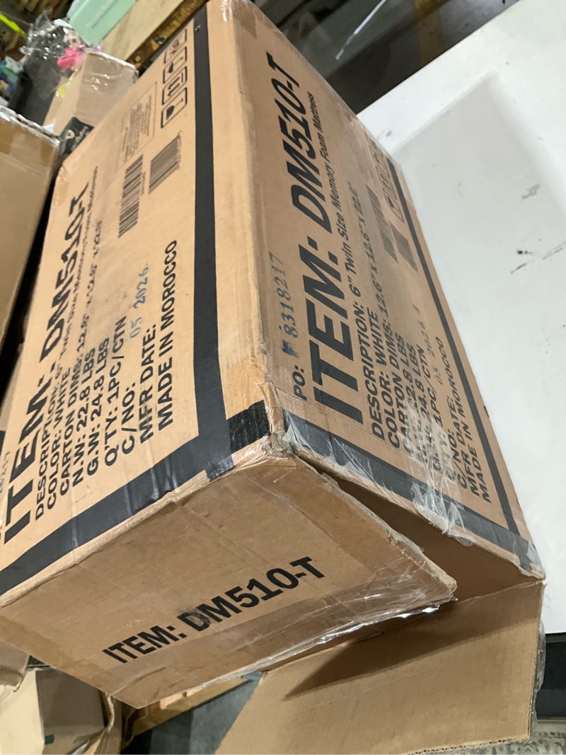 Condition photo showing Good Condition for memory foam mattress, gel-infused with high-density base, medium firm, certipur-us, washable cover, 6 inches, twin twin 6-inches