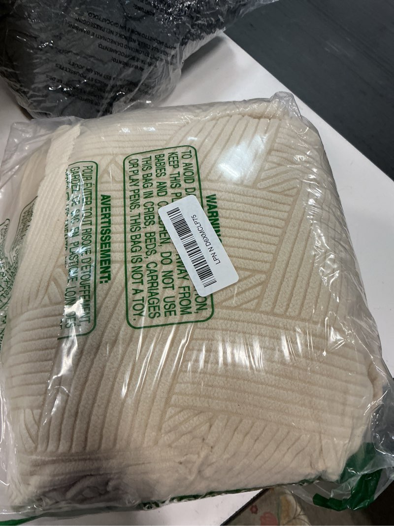 Condition photo showing Good Condition for znsayotx super stretch couch cover (72"-92"), new striped sofa covers fitted slipcovers with elastic bottom, dog cat pets proof spandex fabric comfortable & durable (beige, sofa) large (72"-92") - beige