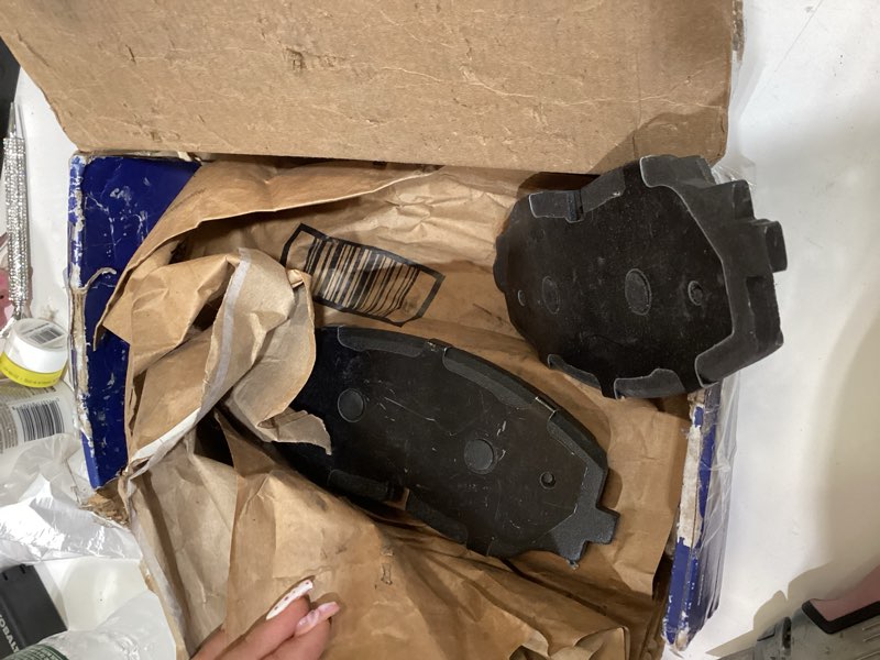 Condition photo showing As Is for bosch be2074h blue ceramic disc brake pad set with hardware - compatible with select volkswagen atlas, atlas cross sport; front