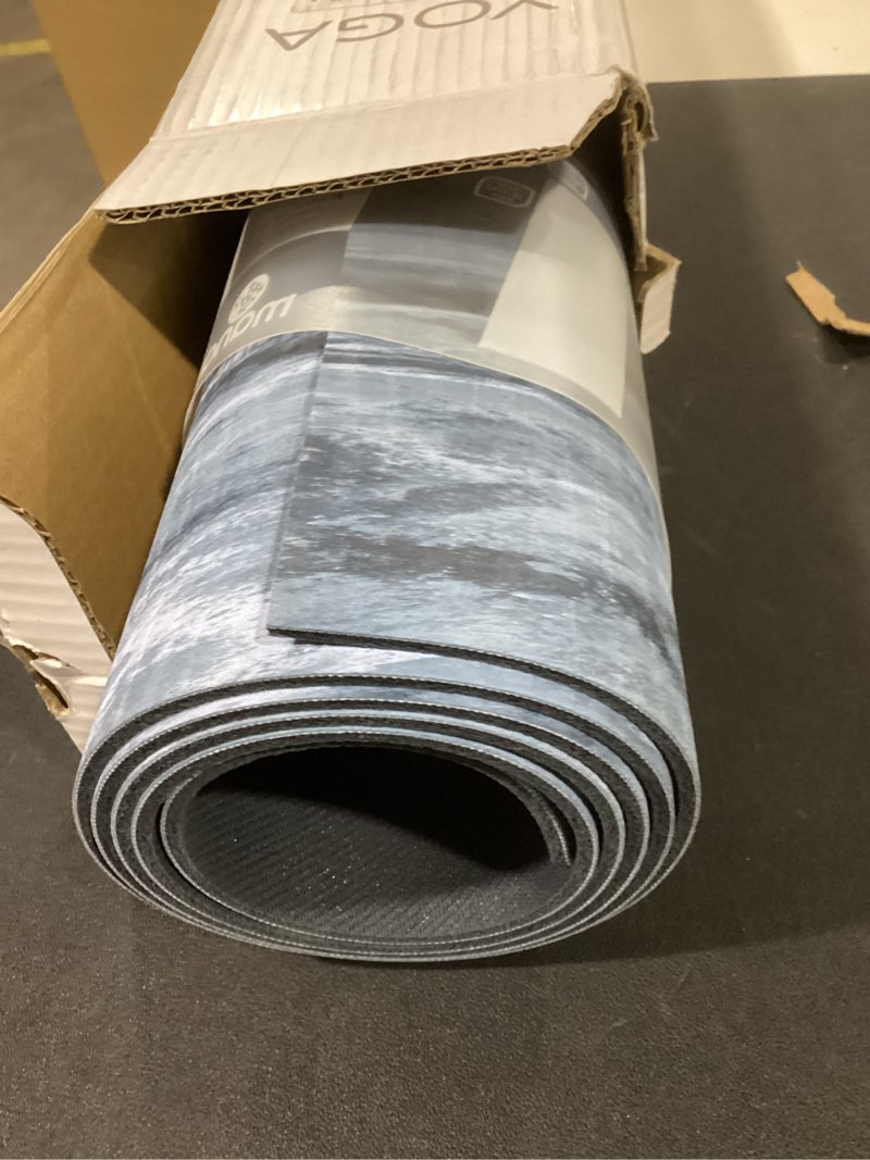 Condition photo showing Good Condition for Manduka eKOLite Yoga Mat - 4mm Natural Rubber | Eco-Friendly | Soft Textured Surface | Natural Next-to-Skin Feel 71 Inch Ebb Marbled Blue