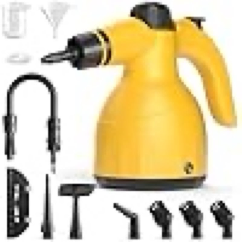 handheld steam cleaner: multi-surface steamer with 10 pcs accessories pressurized natural steam cleaner for home cleaning dirt, grease, grout, tile, floor, couch and car