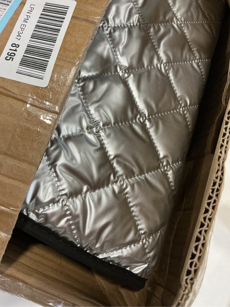 Condition photo showing Good Condition for ROCCS Thickest Windshield Sun Shade fit for 2016-2025 Tesla Model Y, Diamond Foldable Front Window Sunshade Sun Visor Protector Blocks UV Rays Keep Your Car Cooler Model Y Thickened Silver Black