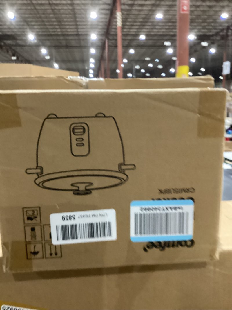 Condition photo showing New/Like New for COMFEE' Rice Cooker, 6-Cup Cooked/3-Cup Uncooked, Removable Non-Stick Bowl, for Soups, Stews, Grains&Oatmeal, One Touch, Black 3 Cups_Black