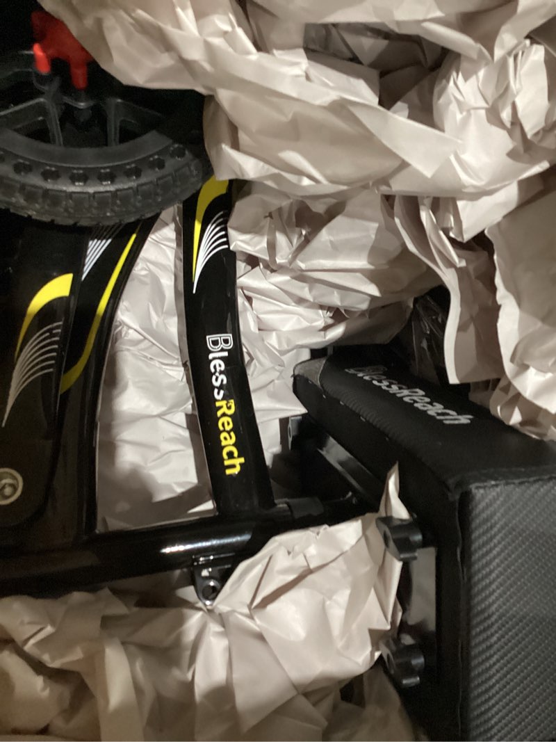 Condition photo showing Good Condition for Knee Scooter, 300lbs Capacity, 13" Big PU Seat, Disc Brake Knee Walker, All Terrain Foldable Knee Scooter Walker with Bag for Foot Injuries Compact Crutches Alternative (Black)