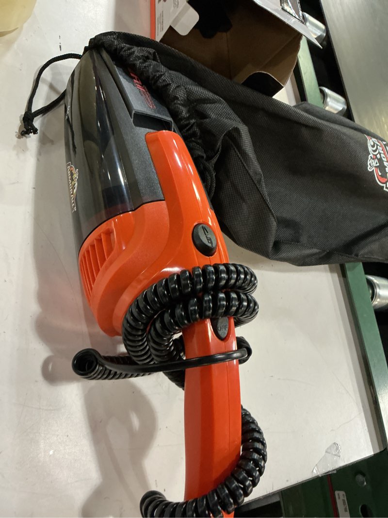 Condition photo showing As Is for armor all 12v handheld car vacuum,aa12v1 0902