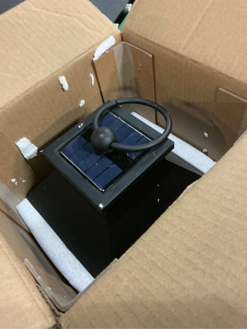 Condition photo showing Good Condition for 18" solar lanterns outdoor waterproof, glass solar flickering flame lantern large hanging solar lantern metal decorative for patio garden backyard outside tabletop mothers day gifts mom antique black