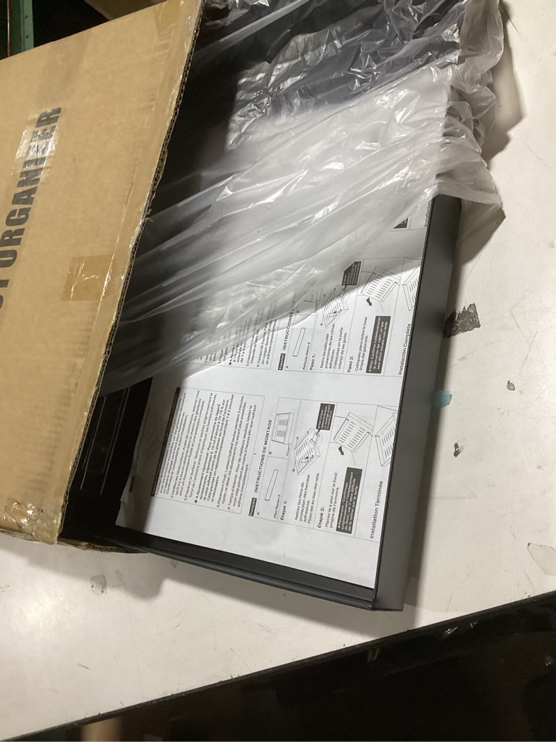 Condition photo showing Good Condition for Pull out Cabinet Organizer, 21"Deep, Heavy Duty Full-Extension Slide out Drawers for Kitchen Cabinets with Nano Adhesive, Roll Out Shelf Sliding Cabinet for Pots, Bathroom, Pantry, Under Sink, Black Black 13.8"Wide-21"Deep (1Pack?