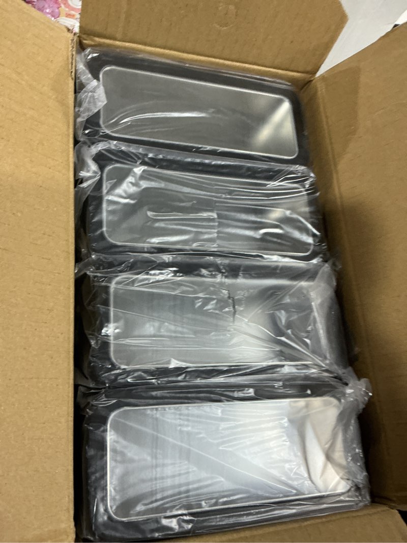 Condition photo showing Good Condition for 18 pcs 6 in rectangular metal tin box with window, 6 x 2.8 x 1.6 inch rectangular tin boxes with lids, rectangle tin cases for office supplies, school, diy crafts & home organization(black) 18 pcs with window