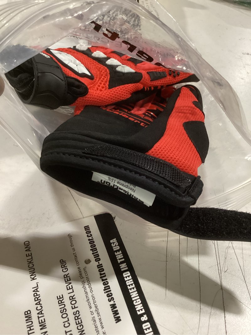 Condition photo showing New/Like New for Seibertron SPS Series Touchscreen Motorcycle Motocross BMX ATV MTB Bicycle Cycling Full or Half Finger Gloves Adult and Youth SPS-2 Plus Red youth L