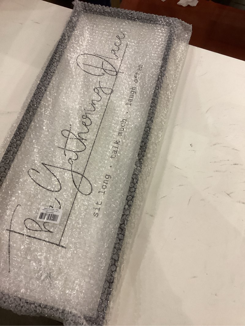 Condition photo showing New/Like New for comurdyo As For Me And My House We Will Serve The Lord Wall Decor 32" x 12" Bedroom Above Bed Sign Large Rustic Farmhouse Wood Framed Bible Verse for Religious Scripture Christian Wall Art (Black) 32"L x 12"W As For Me And My House We Will Serve The Lord?Black)