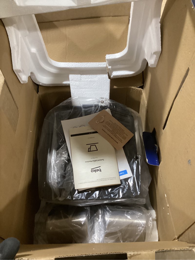 Condition photo showing Good Condition for Beko Automatic Turkish Coffee Maker | 6-Cup Turkish Greek Coffee Machine with Anti-Spill Sensor, Fast Brewing, UL Certified, Matte Black, 120V, Induction, Water tank, sensor cook technology