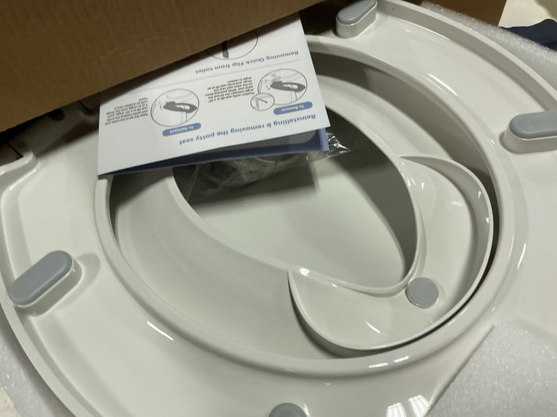 Condition photo showing Good Condition for jool baby quick flip toilet seat with built-in potty & splash guard for toddler training, slow close (round)