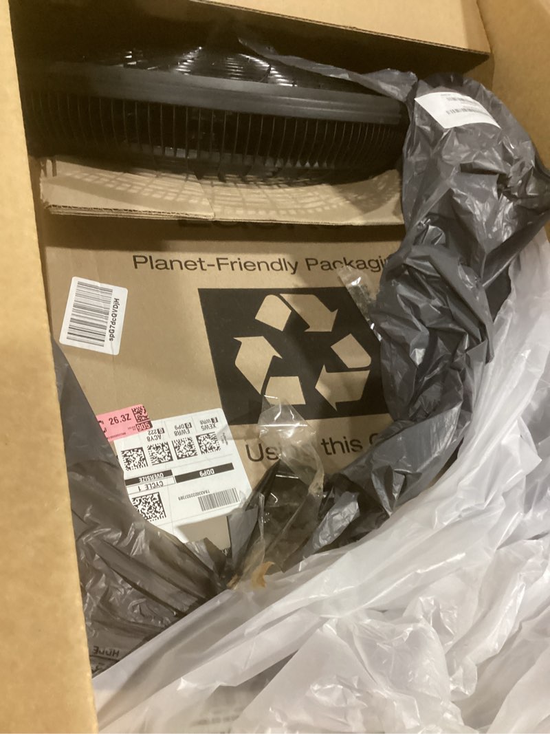 Condition photo showing Good Condition for lasko oscillating cyclone pedestal fan, adjustable height, timer, remote control, 3 speeds, for bedroom, living room, home office, 18", black, 1843