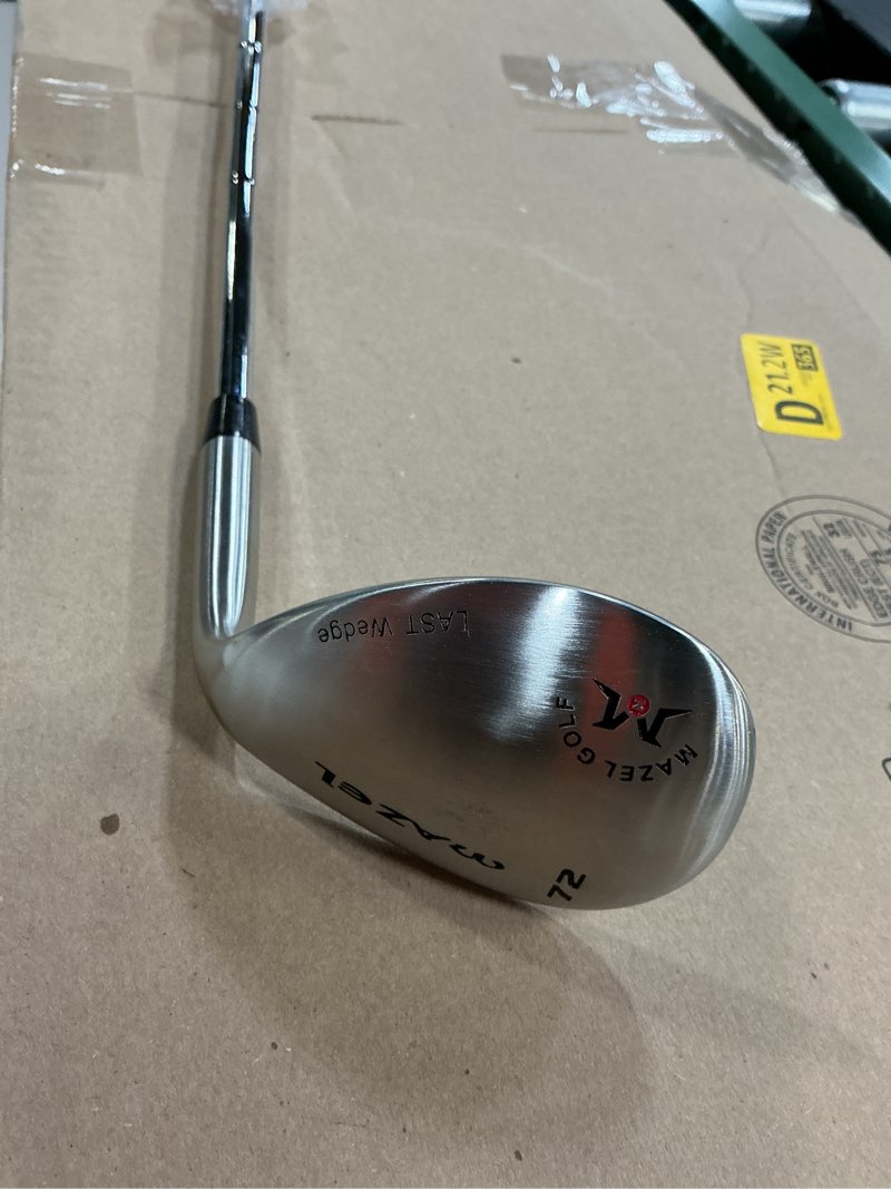 Condition photo showing Good Condition for mazel forged golf wedges for men & women - golf gap wedge, sand wedge,lob wedge,escape bunkers and quickly cuts strokes around the green,high loft golf club wedge silver 72 degree wedge