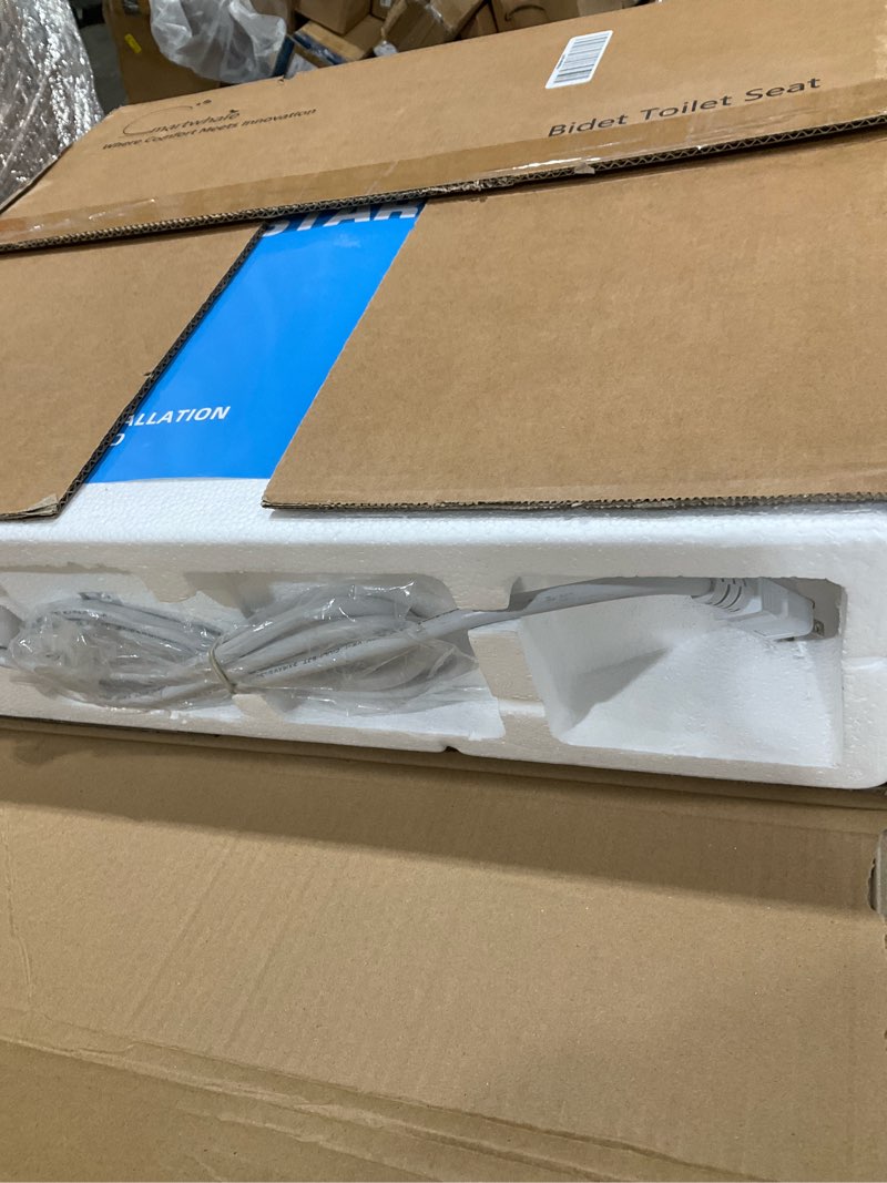 Condition photo showing Good Condition for electric bidet toilet seat, heated toilet seat elongated with instant warm water & dryer, feminine & front rear wash, wireless remote, self-clean nozzle, slow close lid, upgraded silent eco child mode