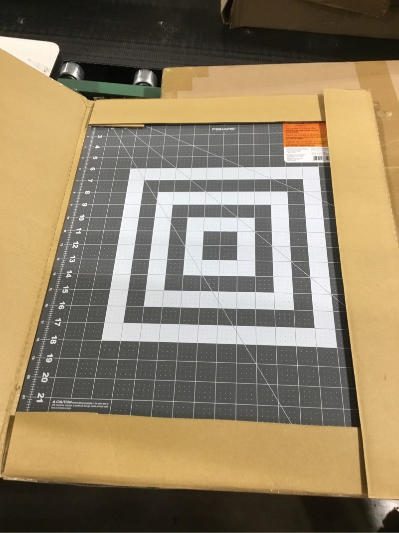 Condition photo showing As Is for Fiskars Self Healing Cutting Mat for Quilting, Arts and Crafts, 18" x 24" Grid, Sewing Mat, Craft Cutting Board, Sewing Supplies and Quilting Tools