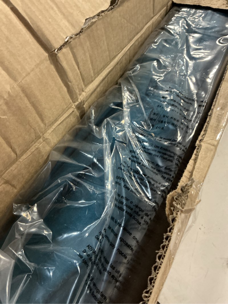 Condition photo showing Good Condition for meway 9ft patio umbrella outdoor table umbrellas with push button tilt and crank, market umbrella 8 sturdy ribs for deck, garden, pool and backyard, lake blue 9ft lake blue