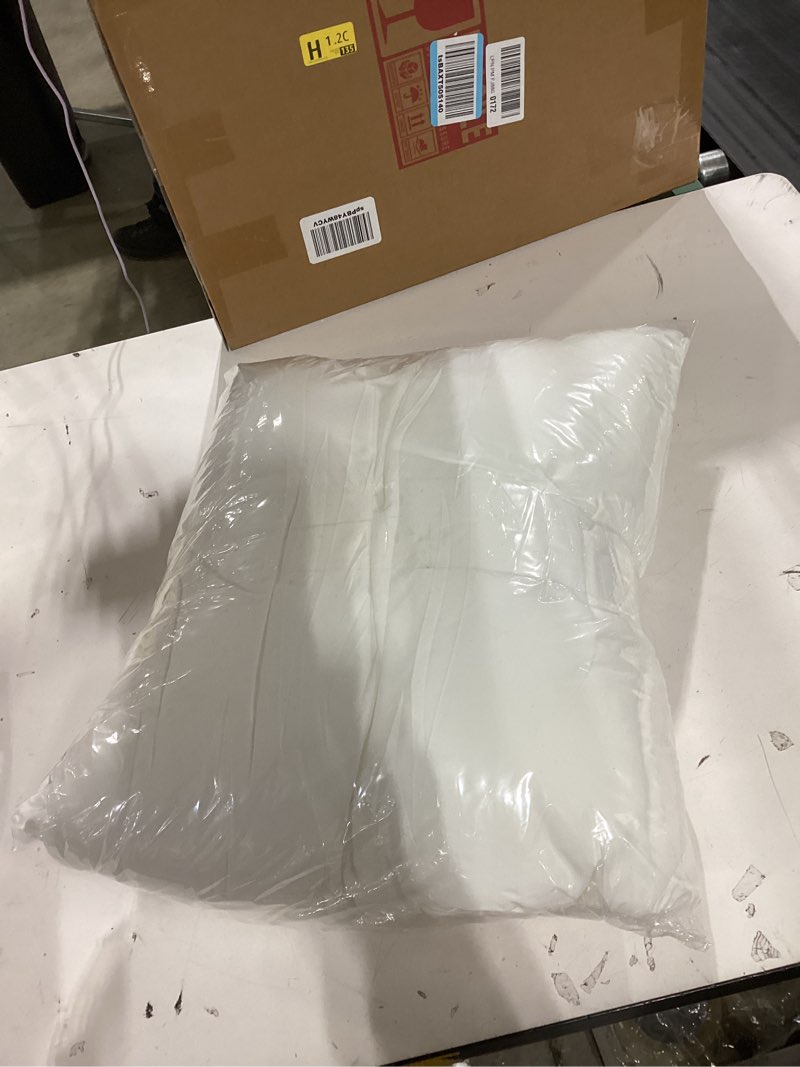 Condition photo showing Good Condition for EDOW Throw Pillow Insert, Lightweight?Soft Polyester Down Alternative Decorative Pillow, Sham Stuffer, Machine Washable. (White, 18x18) 18"x18"