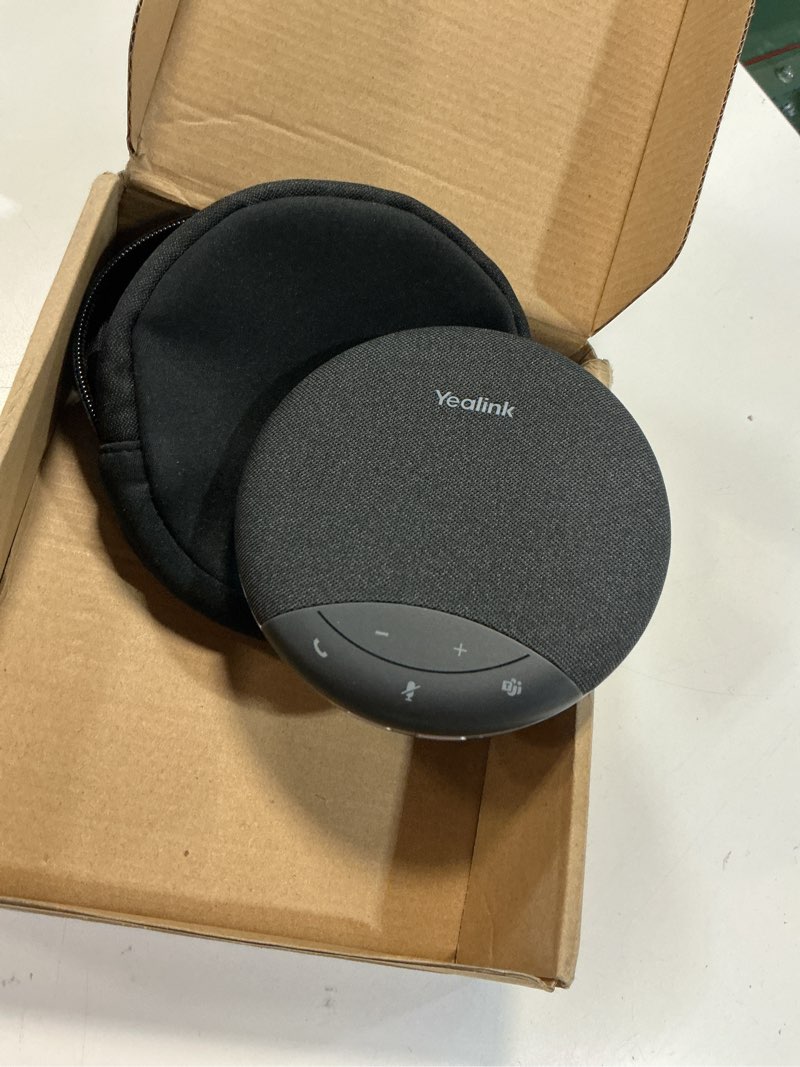 Condition photo showing Good Condition for yealink sp92 conference speaker and microphone with bluetooth dongle, teams certified, noise reduction, 20h call time usb speakerphone for 4-6 people meeting room black- sp92 with dongle usb-c/a