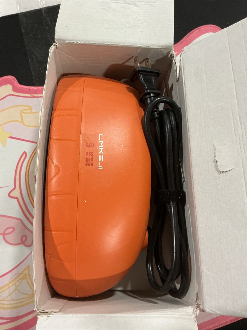 Condition photo showing As Is for Space Heater, 600W Small Desk Heater for Indoor Use,Fast Safety Personal Desktop Heaters for Bedroom Table Home Office(Orange)