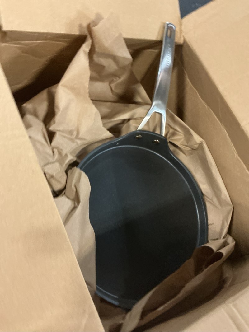 Condition photo showing New/Like New for msmk 11 inch nonstick crepe pan, titanium and ceramic nonstic coating flat skillet dosa tawa tortilla pan, large pancake with stay-cool handle, induction compatible, pfoa free