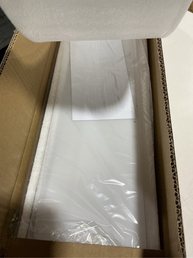 Condition photo showing Good Condition for Tioolo Dimmable LED Ceiling Light with Remote 42W Kitchen Lighting Fixtures Ceiling White and Gold Long Ceiling Light Fixture 27.5 Inch Flush Mount Ceiling Lights for Kitchen Dining Room Hallway White+Gold/42W