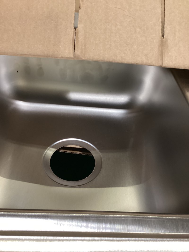 Condition photo showing Good Condition for elkay dayton collection d233191 36 inch drop-in double bowl stainless steel sink with 6 7/16 inch bowl depth, 3 1/2 inch drain hole, 22-gauge and sound-deadening undercoat: 1 faucet hole
