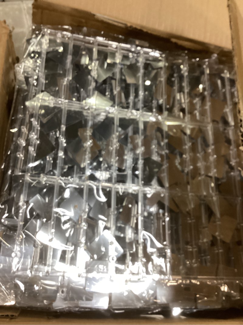 Condition photo showing Good Condition for Shimmer Wall Backdrop Silver Square Sequin Wall Panel Backdrop Decor for Wedding, Anniversary, Birthday, Party, 36 Panels 36 Pcs Silver