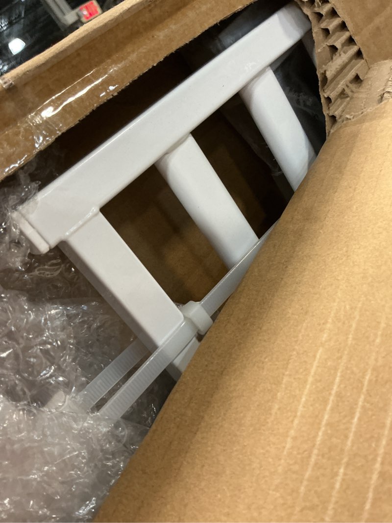 Condition photo showing Good Condition for shyujajie 55 inch extra tall pet gate for cats,29.92"-43" adjustable wide dog gates,pressure mounted walk through tall pets gate for doorways,hallway,stairs(white)