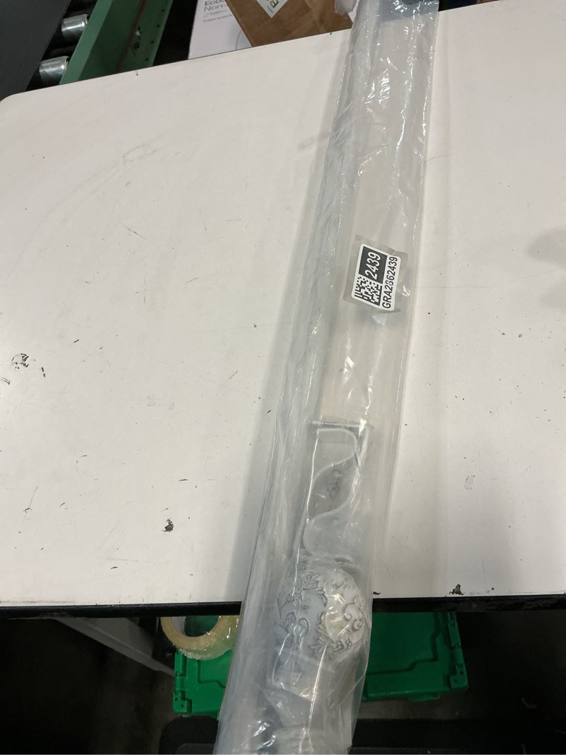Condition photo showing New/Like New for RYB HOME White Curtain Rod 48 to 86 Inch, 1 Inch Diameter Adjustable Telescoping Single Drapery Rod with Leaf Pattern Ball Finials Rustic Decor for Farmhouse Dining Room Decor Kids Bedroom 48-86" White