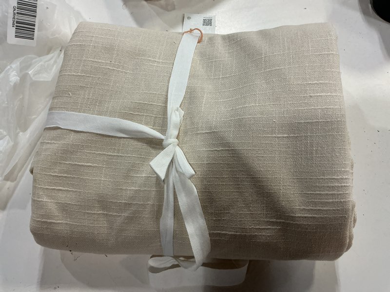 Condition photo showing Good Condition for quince cotton slub room darkening curtain - single panel 48”x84” natural