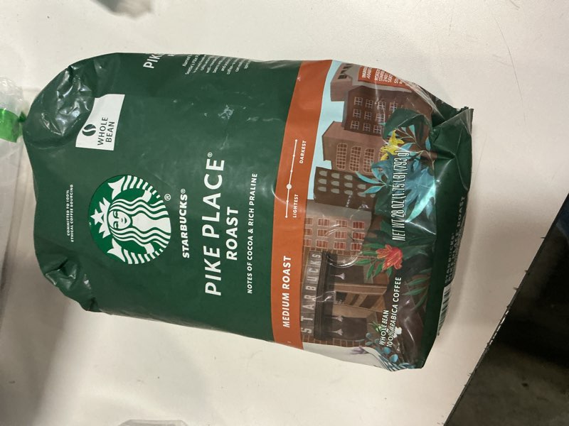 Condition photo showing New/Like New for (Best dec-22-2025)Starbucks Whole Coffee Beans, Medium Roast Hot or Iced Coffee, Pike Place Roast, 28 oz ? Pike Place 28 Ounce (Pack of 1)