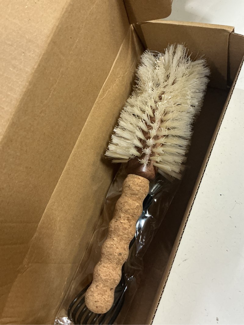 Condition photo showing Good Condition for boar bristle round brush for blowout with dual-edge cleaner for damaged & fine hair, 2.8' barrel large round hair brush for blow drying, natural & loose, add volume & shine for women c1: smooth blowout